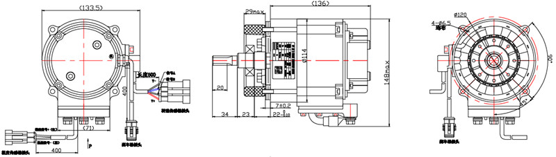 升降車電機(jī)外形尺寸圖